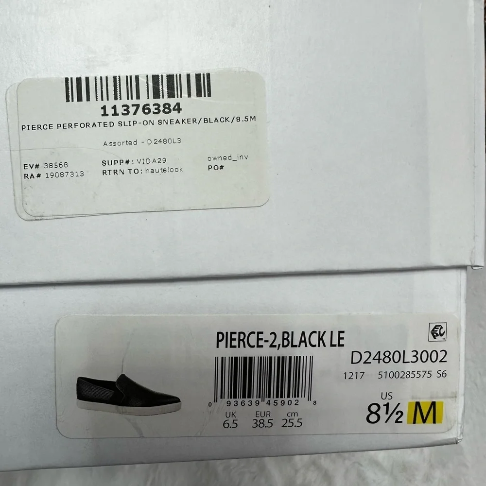 Vince Black Loafers Sleek Slip-On Shoes - Picture 4 of 4
